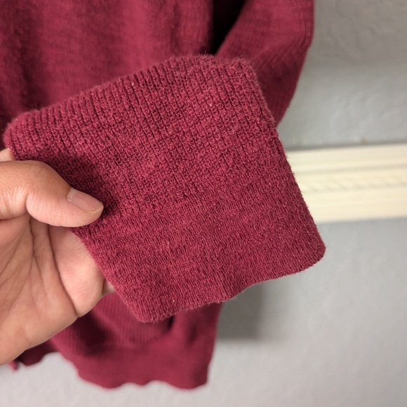 Madewell V-neck button-front cardigan Maroon Burgundy EUC - Picture 5 of 9